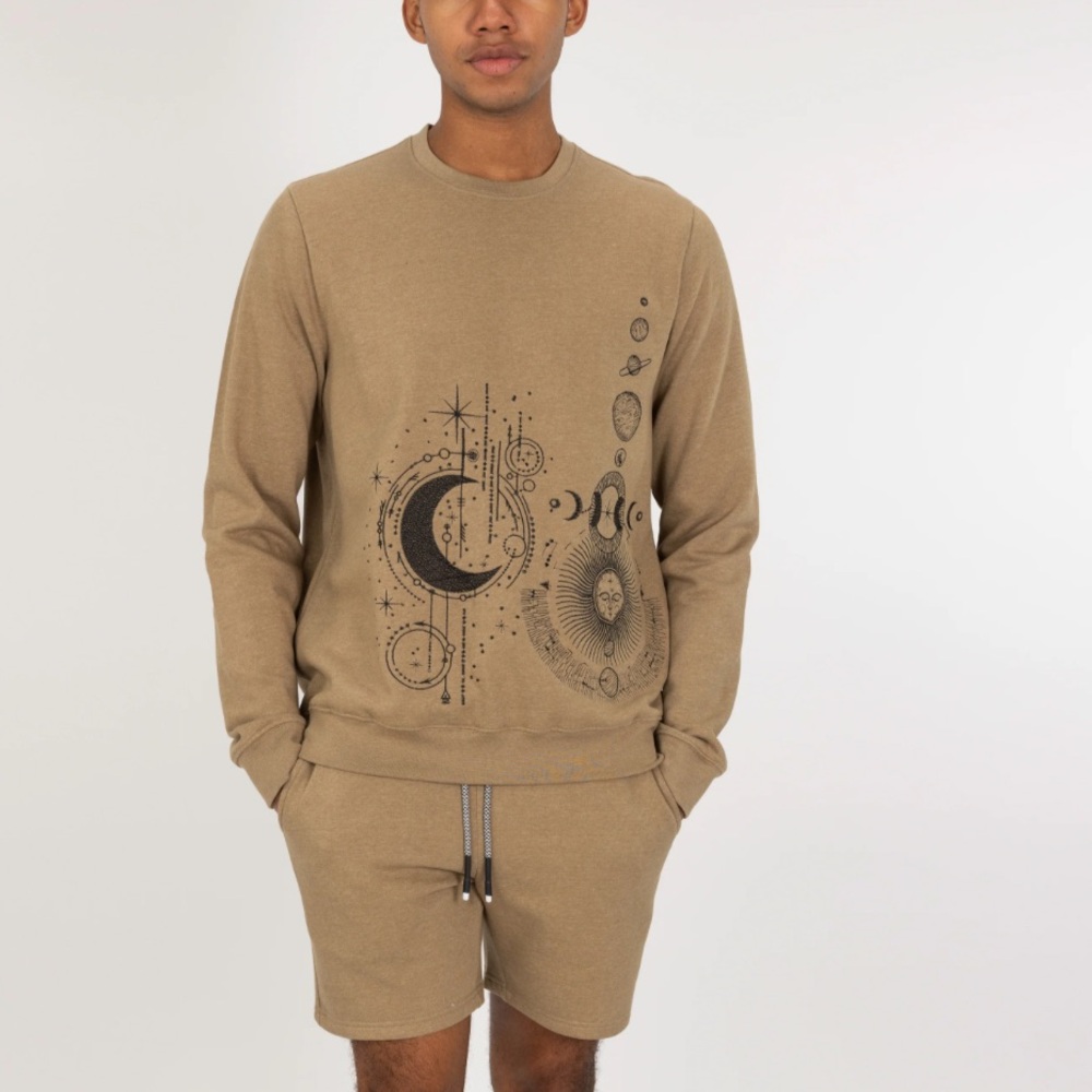 NWT BLIND ROOSTER Embroidered Elmwood / Celestial Sweatshirt